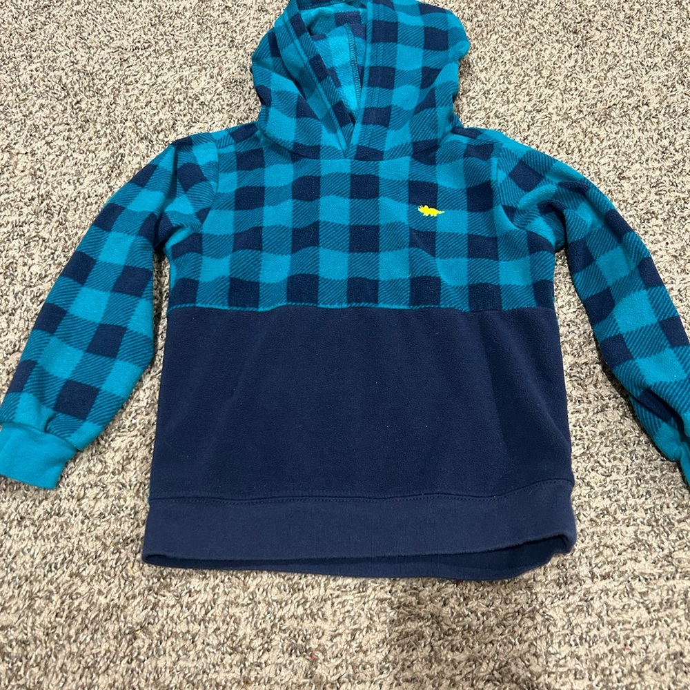 Blue Plaid Hoodie